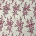 Luxury 3d Flower Heavy Color Beaded Floral Lace Fabric for Wedding Dress LT20935