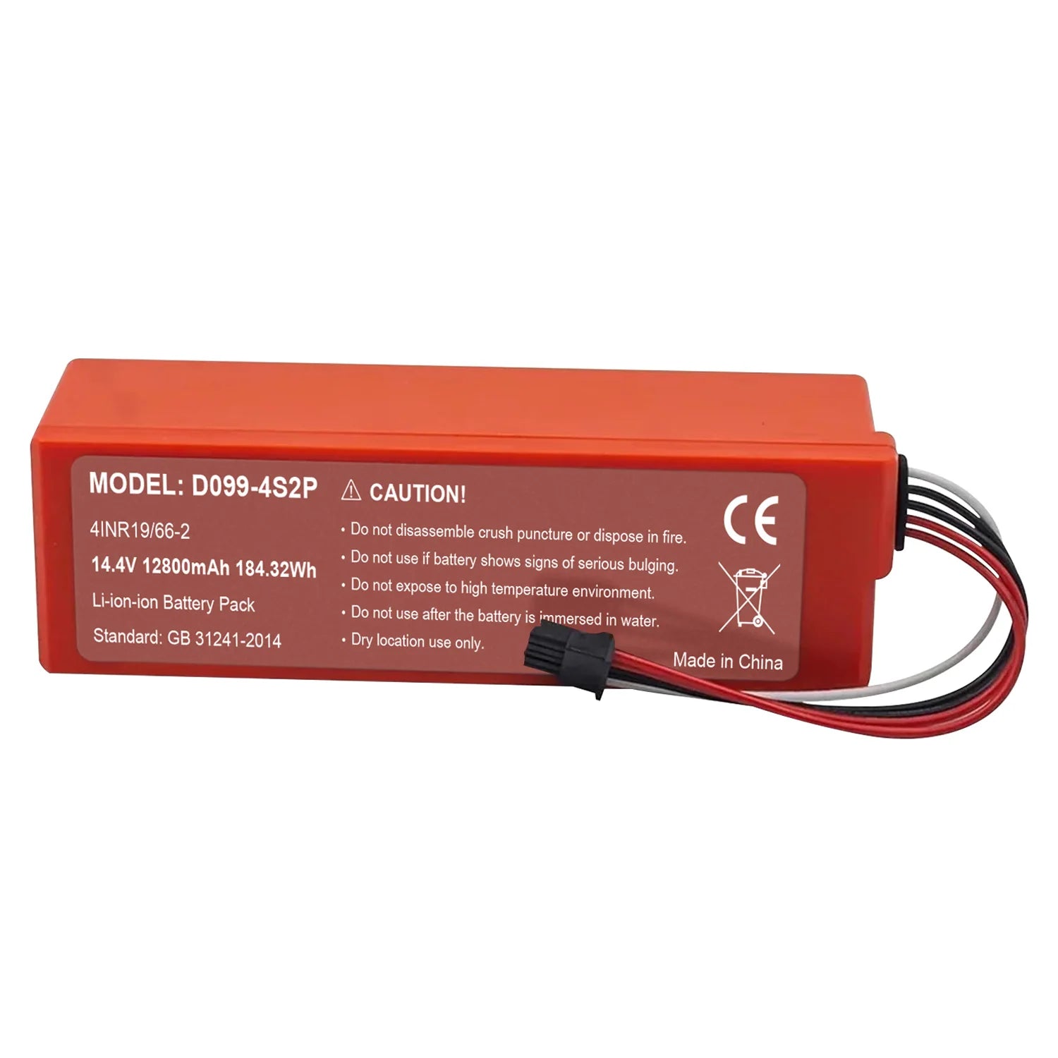 14.4V 12800mAh Original D099-4S2P Cleaner Battery for Xiaomi Mi Robot 2 Pro MJST1SHW MJSTS MJSTS1 Mop 2 Vacuum-Mop