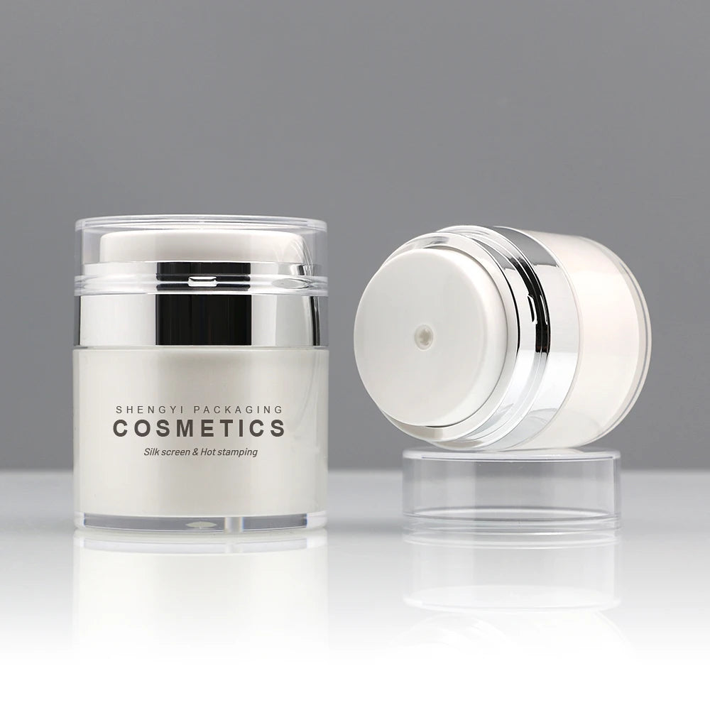 Cosmetics Containers and Packaging Skin Care Airless Pushing Down Lotion Cosmetic Cream Jar Airless Pump Jar