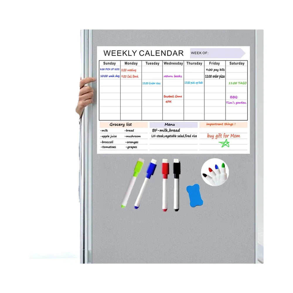 Self-Adhesive Whiteboard Magnetic Dry Erase Board for Fridge Includes Marker-Promotional Magnetic Fridge Magnet