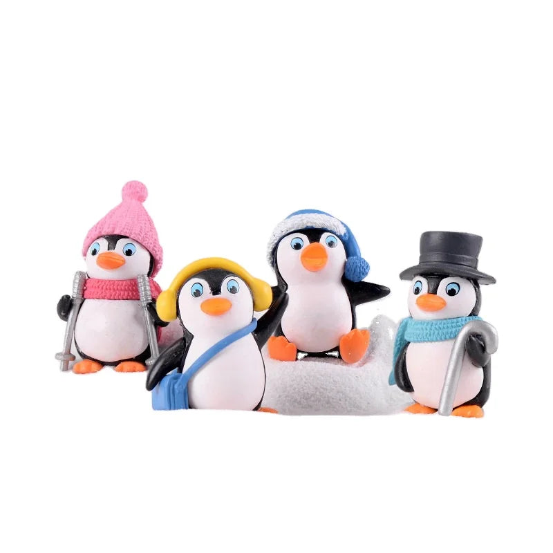 Girls Room Ornament Birthday Cake Topper Penguin Figurines Creative Personality Christmas Gifts