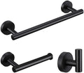 Black Round Bathroom Accessories sets Stainless Steel 3 for Bathroom