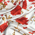 Floral Print Silk Satin Fabric Women Dresses Floral Satin Fabric Recycled Satin Silk Printed Fabric for Dress