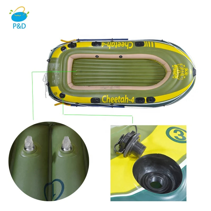Double Person Electric Inflatable PVC Hull Fishing Boat 198x122cm Ready to Ship for Drifting & Outdoor Rowing