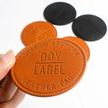 Supplier Custom Debossed Logo Sew on Hat Badges Tags Genuine Leather Patches for Garments