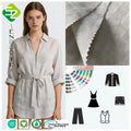 Sustainable Stonewashed Woven Custom Dyed Soft Linen Fabric 200gsm 100% Linen for Dresses & Bedding Girls