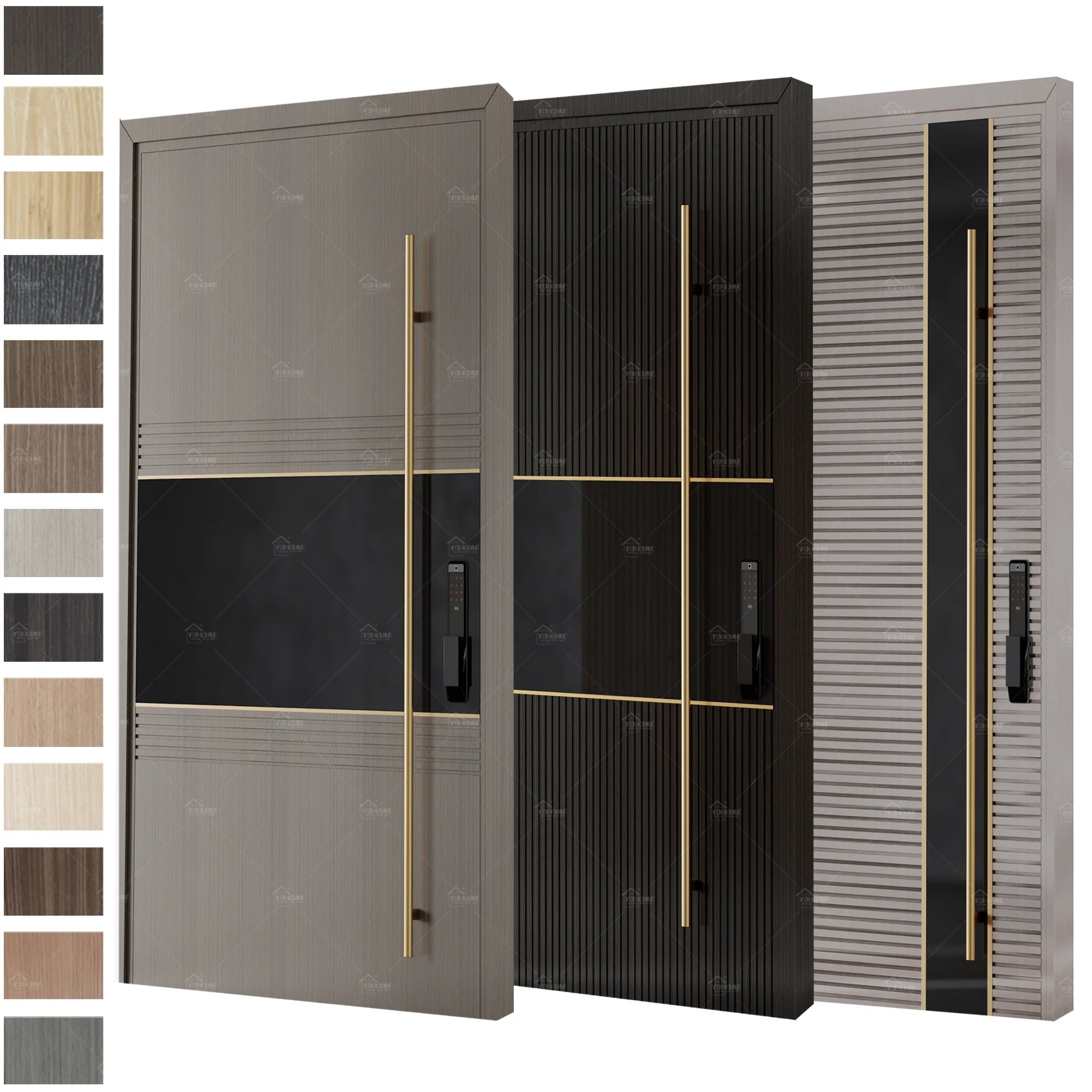 Australian Style Luxury Exterior Wooden Doors Villa High QualityFront Entry Door for House