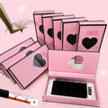 Abonnie Velvet Lash Extension Supplies 0.03 0.05 Matte Black Cashmere Noir Lash Extension Trays Easy to Fan Eyelash Extensions