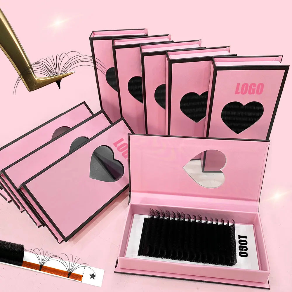 Abonnie Velvet Lash Extension Supplies 0.03 0.05 Matte Black Cashmere Noir Lash Extension Trays Easy to Fan Eyelash Extensions