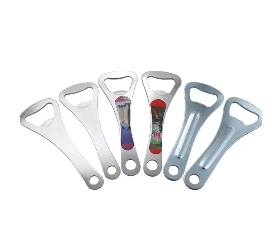 Custom Laser Logo Stainless Steel Beer Opener for Bar and Home Advertising Engraving Blank Metal Flat Bottle Openers