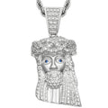 Factory Wholesale Real Gold Plated Brass Jesus Pendant for Men Hip Hop Jewelry With Rope Cuban Tennis Chain