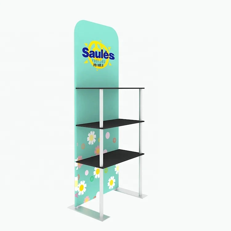 Aluminum Tube Pillowcase Advertising Reusable Trade Show Event Shelf Product Display Stand MegaBDM