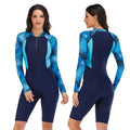 One Piece Long Sleeved Surfing Suit Sunscreen Female Swimsuit Diving Suit