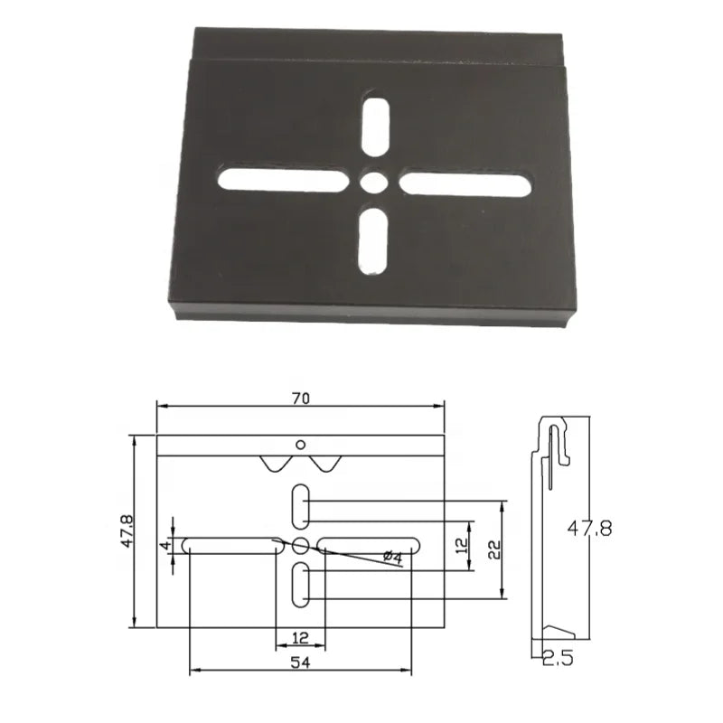 Aluminum Din Rail Mounting Clip Bracket Snap Fastener with Snap Hook Rail Clip Fastener