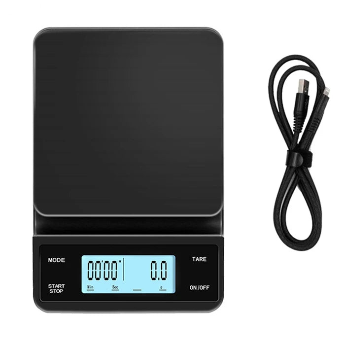 J&R Smart Food Nutrition Scale for Rechargeable Digital Weight Measuring Kitchen Coffee Cooking Scale 3kg/5kg Capacity