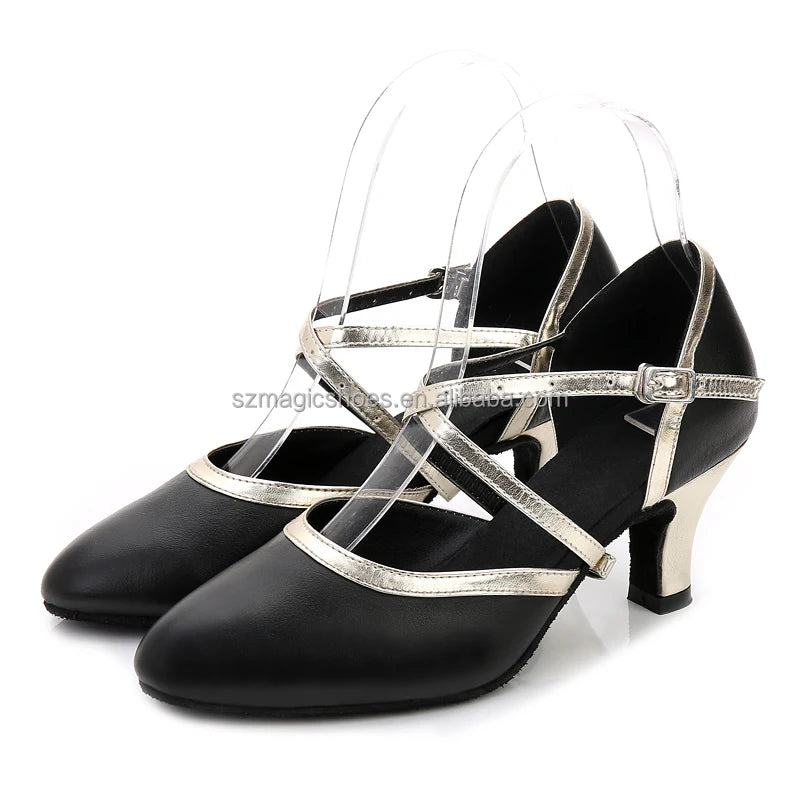 Customized Girls PU Leather Shoes Fashion Party Dancing for Women
