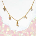 G2590 Wholesale Collier Femme 18K Gold Plated Hat Horse Shoe Cowboy Boot Necklace Charm for Women Fashion Jewelry Necklaces