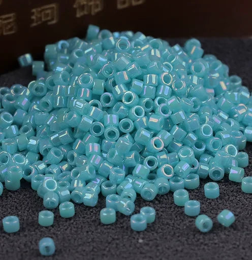 Miyuki Delica Beads 1.6 mm [23 Color  Opaque Luster  AB  2 ]10g Pack