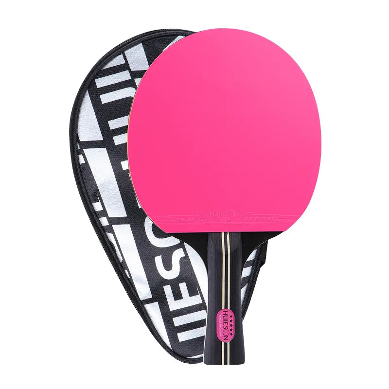 HUISON High Elastic Single Table Tennis Racket Colorful Original Design  Cover for Beginners Table Tennis Racket