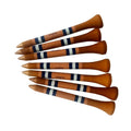 Factory Direct Supply Durable 70mm Bamboo Golf Tee Color Striped Ball Holder Custom Logo OEM Available