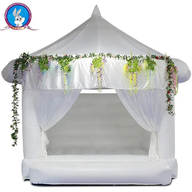 Factory Price PVC Material Customized White Inflatable Bouncy House Jumping Castle Bouncer for Wedding Party and Events