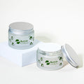 Customized Eco-Friendly 100g Clear Frosted Glass Cosmetic Cream Jars Silver Aluminum Lids Multi-Colored Skin Care Eye Cream