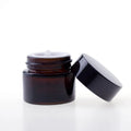 Custom Label Empty Cosmetic Pot Jar Skincare Cream 5g 10g Round Amber Small Glass Jar