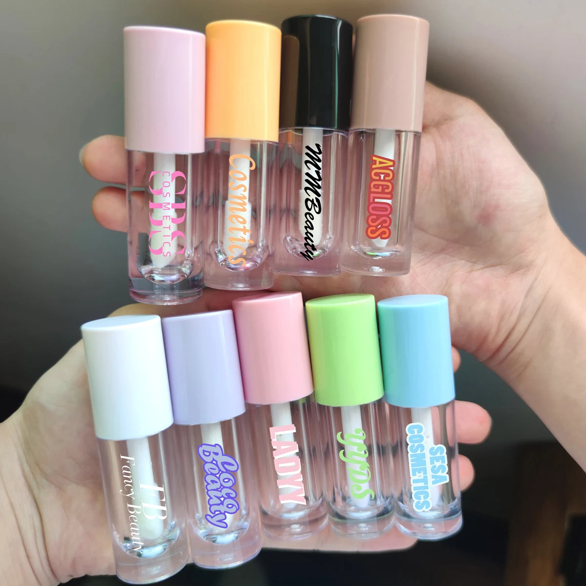 Wholesale Lip Gloss Packaging With Wand Lip Gloss Containers Empty Custom Pink Lipgloss Containers Tube MegaBDM