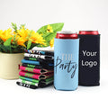 Promotional Slim Can Sleeves Reusable Neoprene Bottle Insulator Sleeve 12oz Beverage Can Cooler for Beer Cans