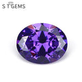 Violet Purple Oval Cut Synthetic Gemstones Cubic Zirconia Price Wholesale Diamond Cut CZ Jewelry Making