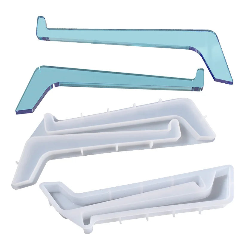 Transparent Resin Mould Diy Crystal Epoxy Mold Notebook Computer Bracket Silicone Mold SET