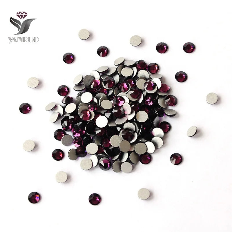 Amethyst Crystal Rhinestone Crystal Glitter Strass Iron on Rhinestone Strass Flatbacks No Hotfix