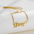 Lateefah OEM Wholesale Custom NAME Jewelry Pvd Plated No Fade Stainless Steel Necklace for Women Kid Gifts