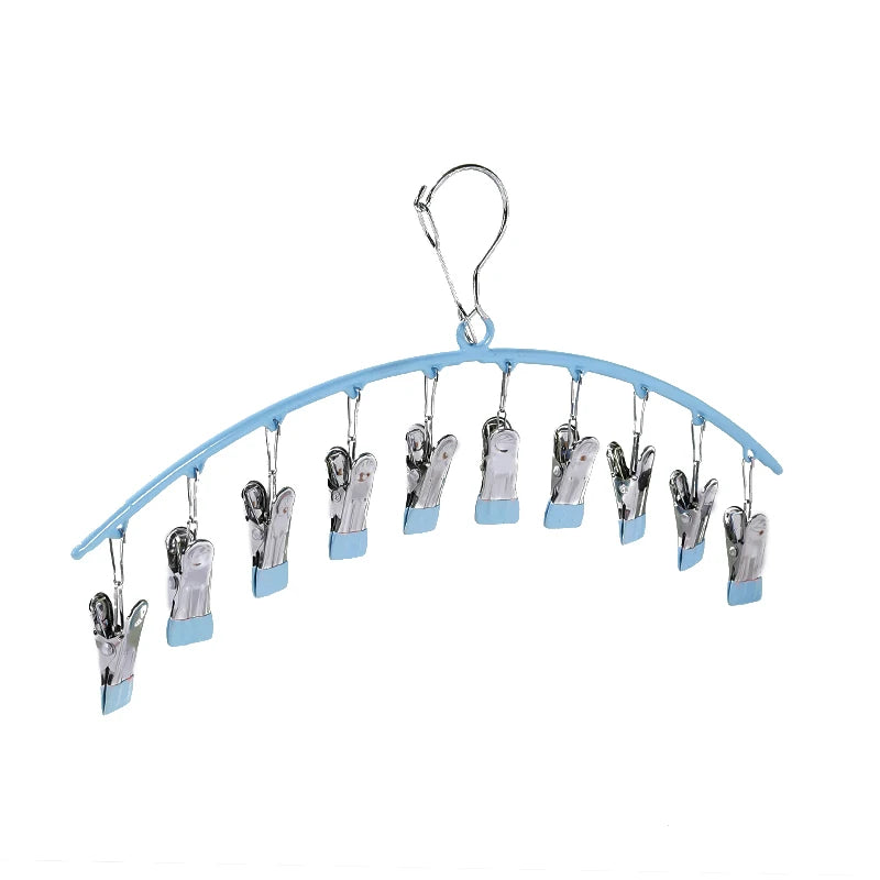 New Stainless Steel Multi-functional Sock Clip Hangers Stainless Steel Clothes Hanger With Pegs