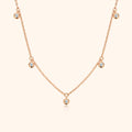 H&F Original 18K Gold Beaded Pendant Necklace with Rose Designs Wholesale Women's Bubbles Diamond Necklace