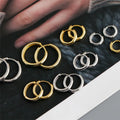 SP High Quality 925 Sterling Silver 18K Gold Plated Earrings Fine Jewelry Multi Size Gold Vermeil Hypoallergenic Hoop Earrings MegaBDM