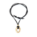 Fashion Luxury Irregular Round Pendent Necklace Minority Design Hand Knotting Necklace Jewelry for Women