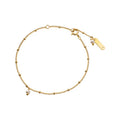 Fashion Jewelry Bracelets 925 Sterling Silver Small Pearl Charm Bracelet Gold Plated Bead Bracelets for Women