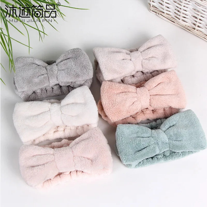 Hair Accessories Soft Velvet Sweet Style Fruits Design Turban Bowknot Bath Headband for Women Custom Makeup
