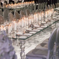 Modern Clear Acrylic Glass Top Dining Table for Wedding Hotel School Use