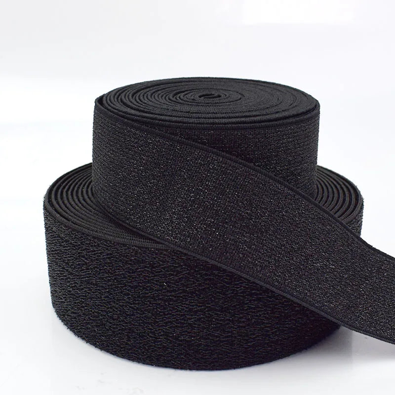Deepeel KY407 7.5cm Polyester Elastic Webbing Use for DIY Sewing Craft Home Textile Glitter Garment Accessories Elastic Band