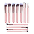 FYD 14pcs Synthetic Makeup Brush Set Private Label Travel Style Make Brushes Face Eye Hair Material Packaging Bag Concealer Use