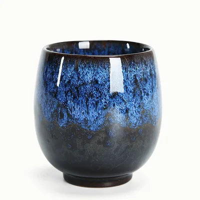 Hot-selling Wholesale Kiln Glaze Single Cup Large Hand Warmer High Cup Semi-manual Tianmu Drawing Master 160ml Ceramic Cup