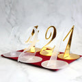 Gold Mirror Acrylic Table Numbers Table Numbers Card Wedding Decoration Table Numbers Stand Restaurant Party
