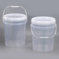 Factory Hot Sale 20L 5 Gallon Transparent Plastic Bucket With Lids Graduated Measuring Plastic Mixing Buckets