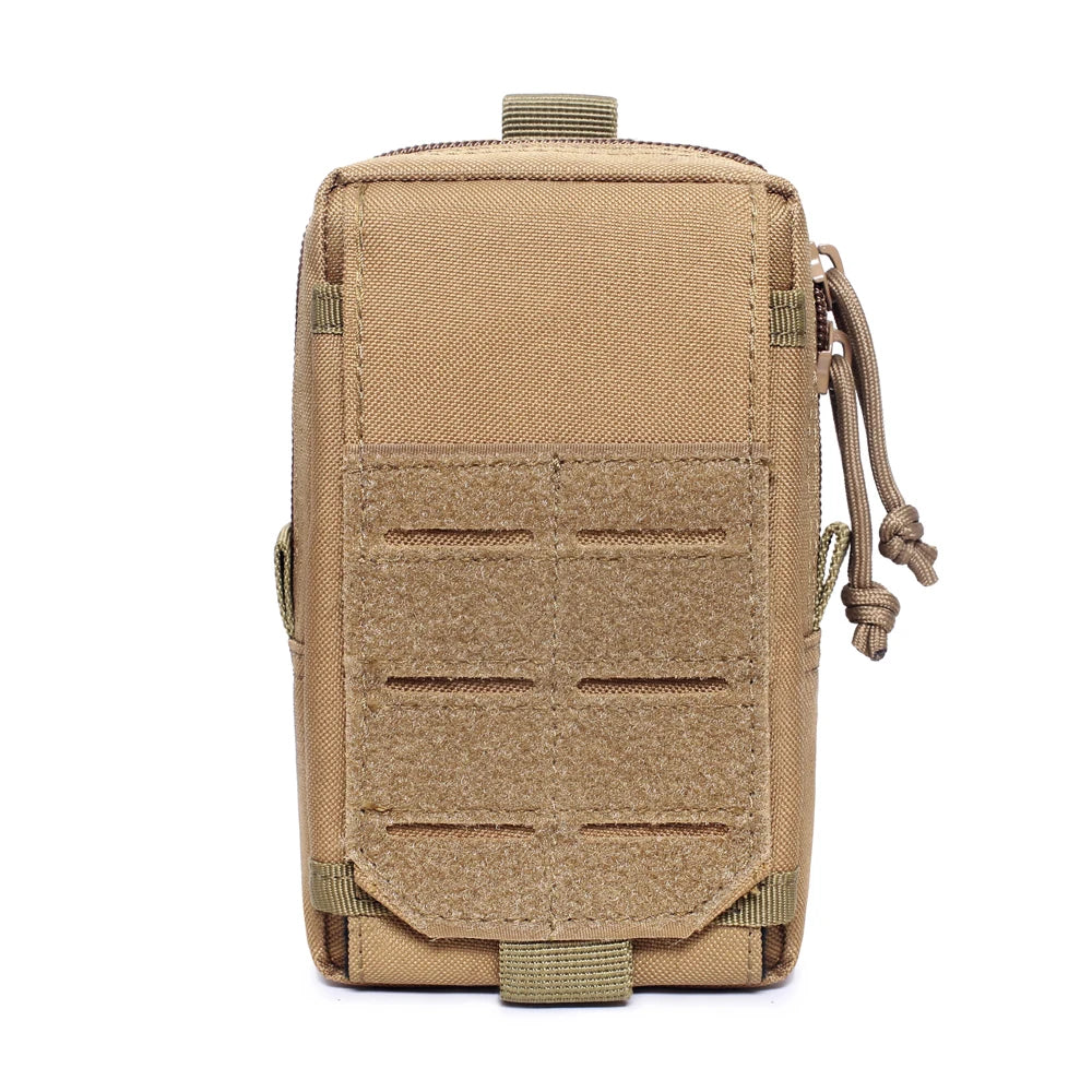 Outdoor Tactics Waterproof Camouflage MOLLE Mobile Phone Bag Small Multi-Purpose Items Storage Bag with Nylon Lining for Hiking