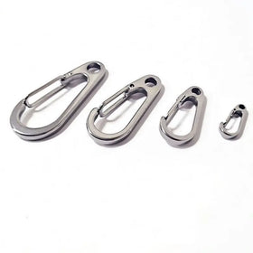 Multi Sizes Pet ID Tag Spring Key Ring Stainless Steel Keychain Dog Tag Quick Clip for Dog and Cat Puppies Collars and Harnesses