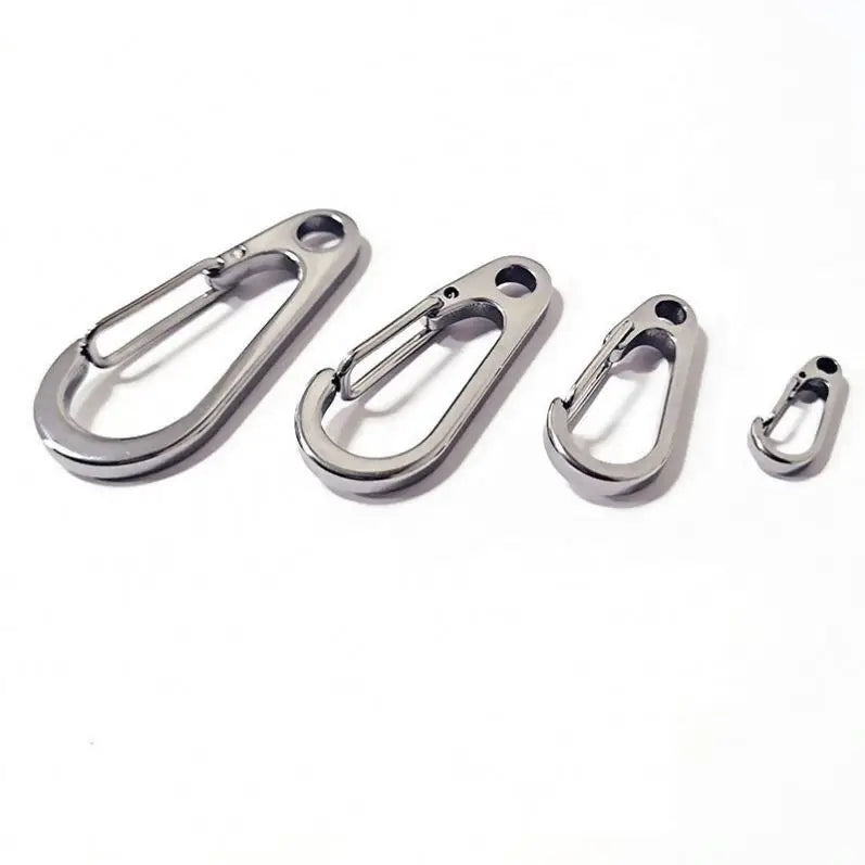 Multi Sizes Pet ID Tag Spring Key Ring Stainless Steel Keychain Dog Tag Quick Clip for Dog and Cat Puppies Collars and Harnesses