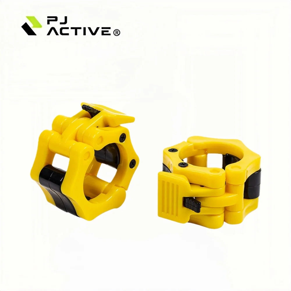PINJIAN Heavy Plastic 2 Inches Twist Barbell Collar Clamp Quick Release bar Clamp Collars for Gym Accessories