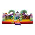 Commercial Game Inflatable Bouncer Red Bouncy Castle Tropical Blue Inflatable Water Slide Candy Bounce House Party Jumper Sale